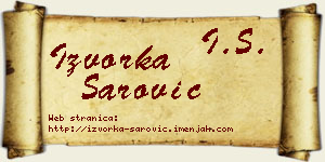 Izvorka Šarović vizit kartica